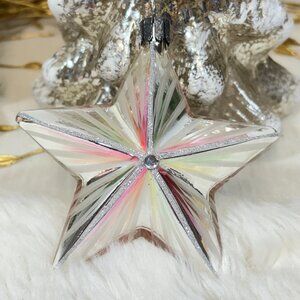 Waterford Holiday Heirlooms Silver Glass Star Ornament